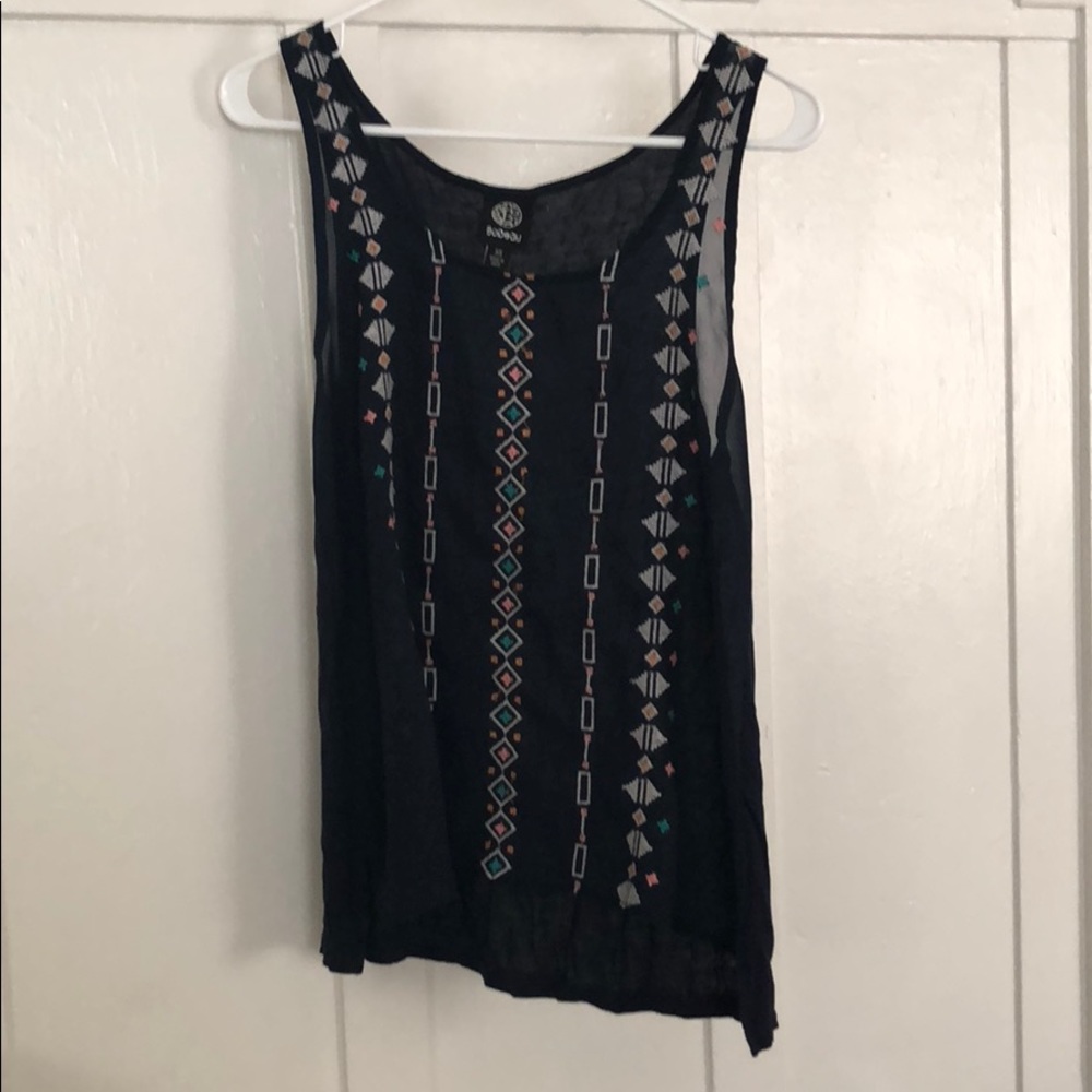 Patterned Blue Tank Top - Picture 2 of 2